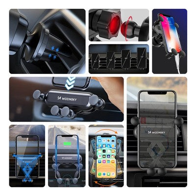 Wozinsky Gravity Car Phone Holder για Air Vent Μαύρο (WCH-05) | www.lightgear.gr