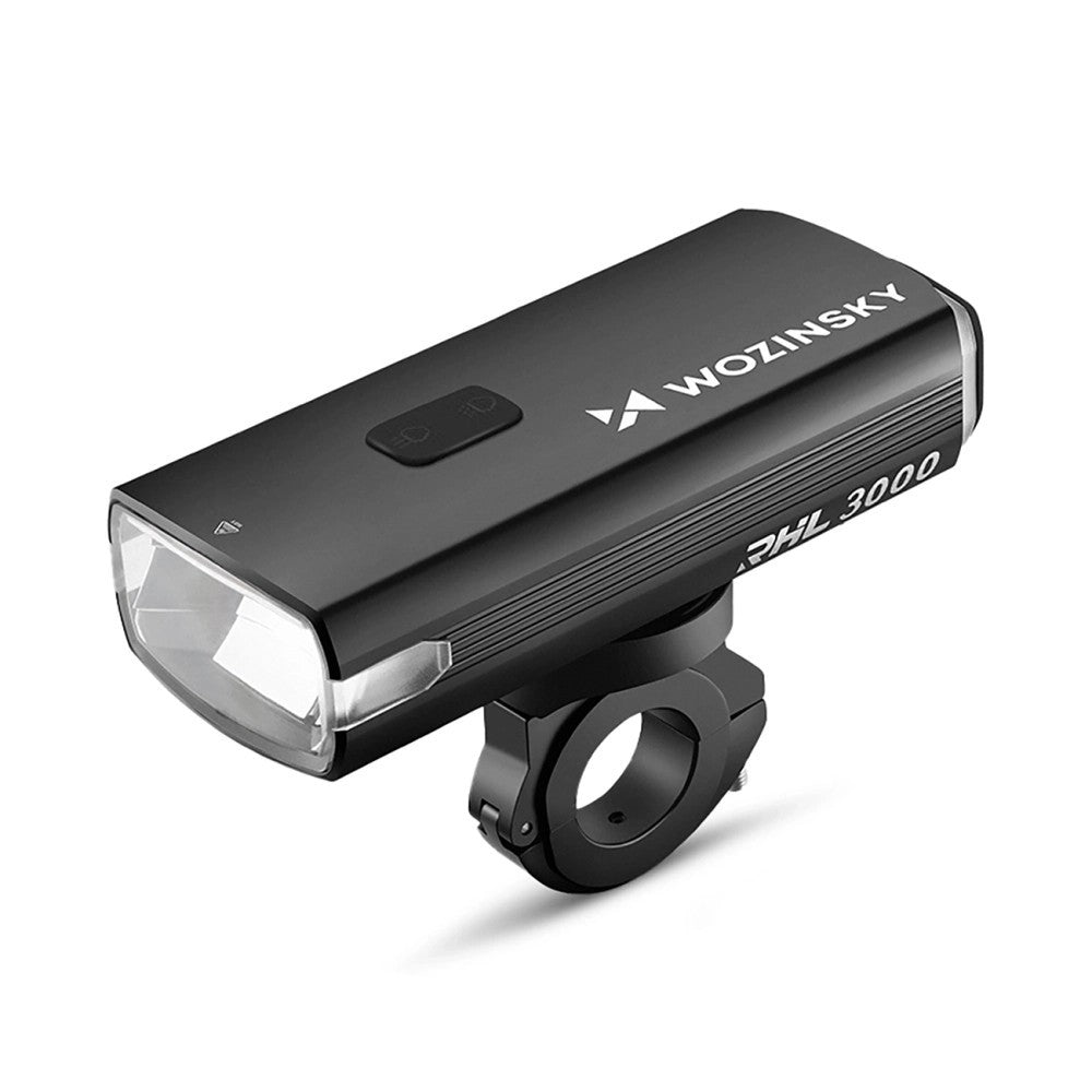 Μπροστινό Φως Ποδηλάτου Wozinsky 3000lm με USB-C Καλώδιο Μαύρο | www.lightgear.gr