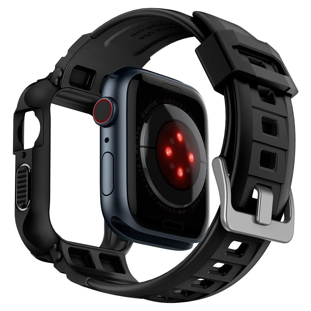 Rugged Armor Pro Case με Strap Spigen για Apple Watch 4 / 5 / 6 / 7 / 8 / SE (44/45mm) Μαύρο | www.lightgear.gr