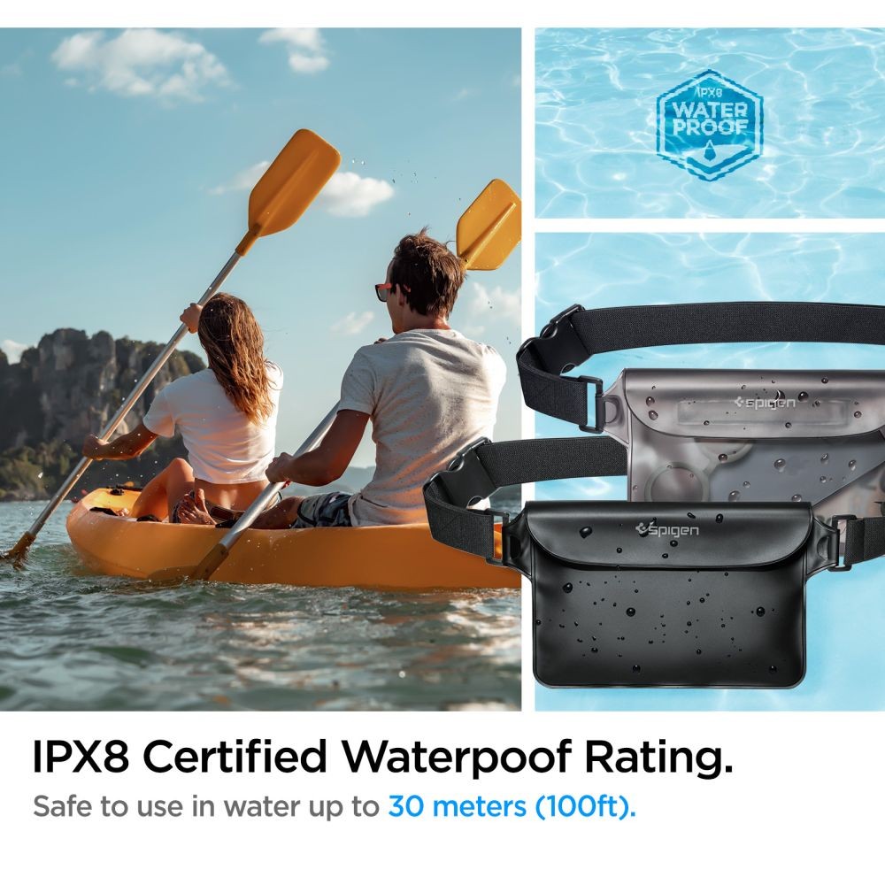 Aqua Shield A620 Waterproof Hip Bag Spigen IPX8 Μαύρο | www.lightgear.gr