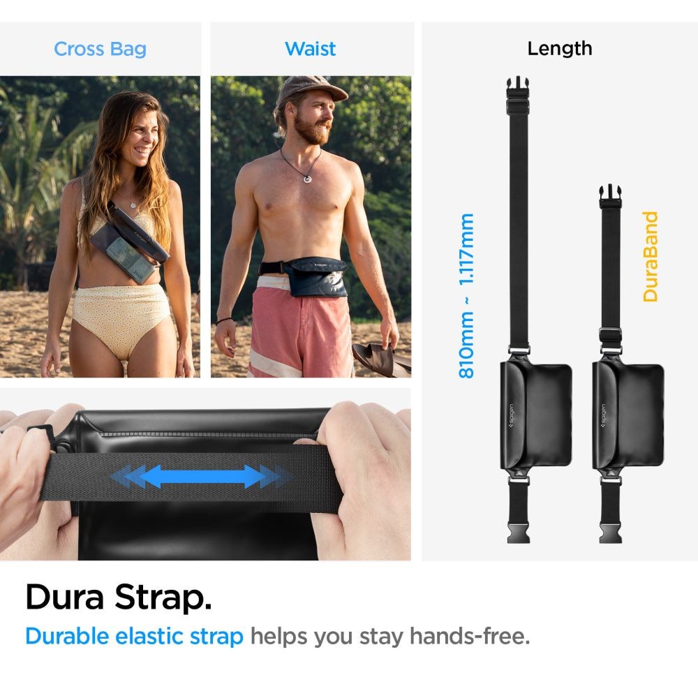 Aqua Shield A620 Waterproof Hip Bag Spigen IPX8 Μαύρο | www.lightgear.gr