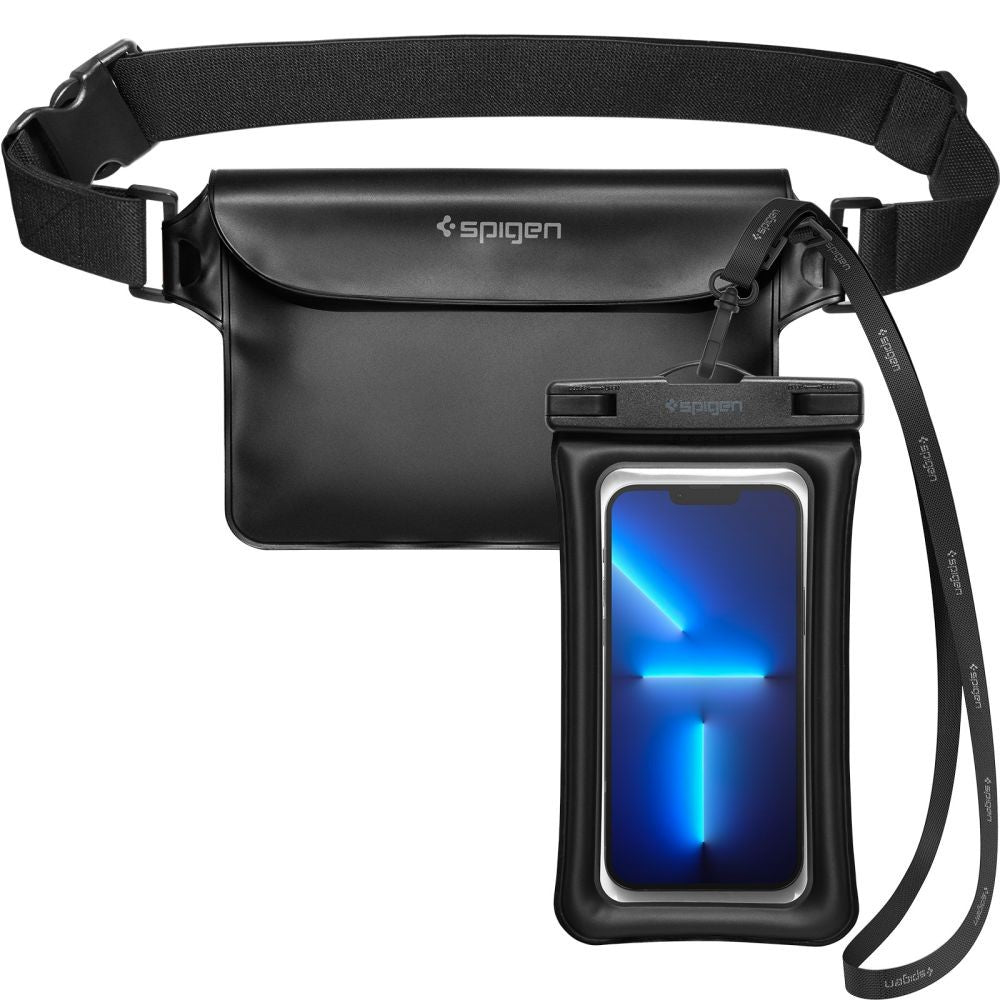 Aqua Shield A621 Waterproof Hip Bag + Floating Case Spigen Μαύρο | www.lightgear.gr