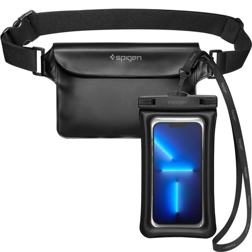 Aqua Shield A621 Waterproof Hip Bag + Floating Case Spigen Μαύρο | www.lightgear.gr