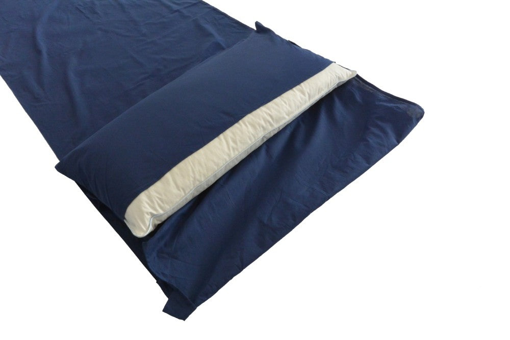 Σεντόνι Υπνόσακου Origin Outdoors Ορθογώνιο Polycotton Μπλε | www.lightgear.gr