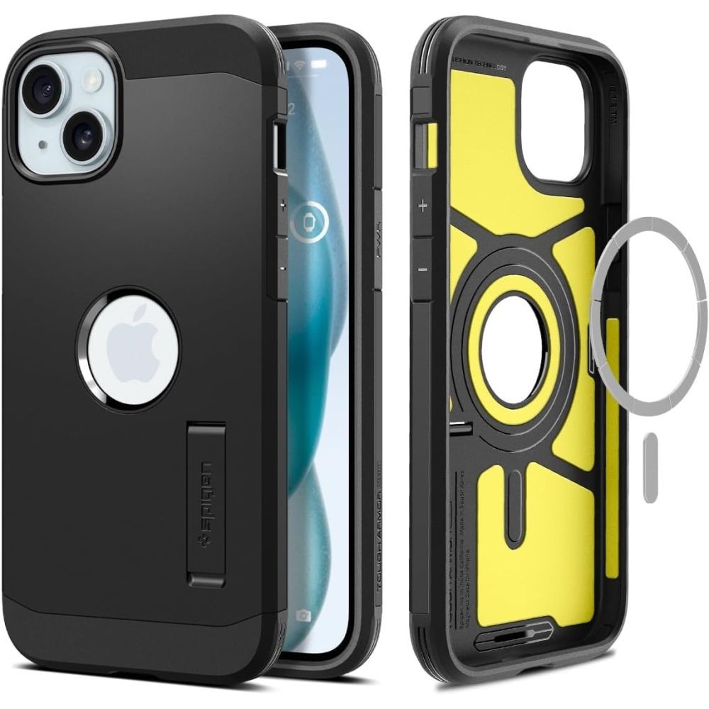 Θήκη Tough Armor MagSafe Spigen για iPhone 15 Μαύρο | www.lightgear.gr