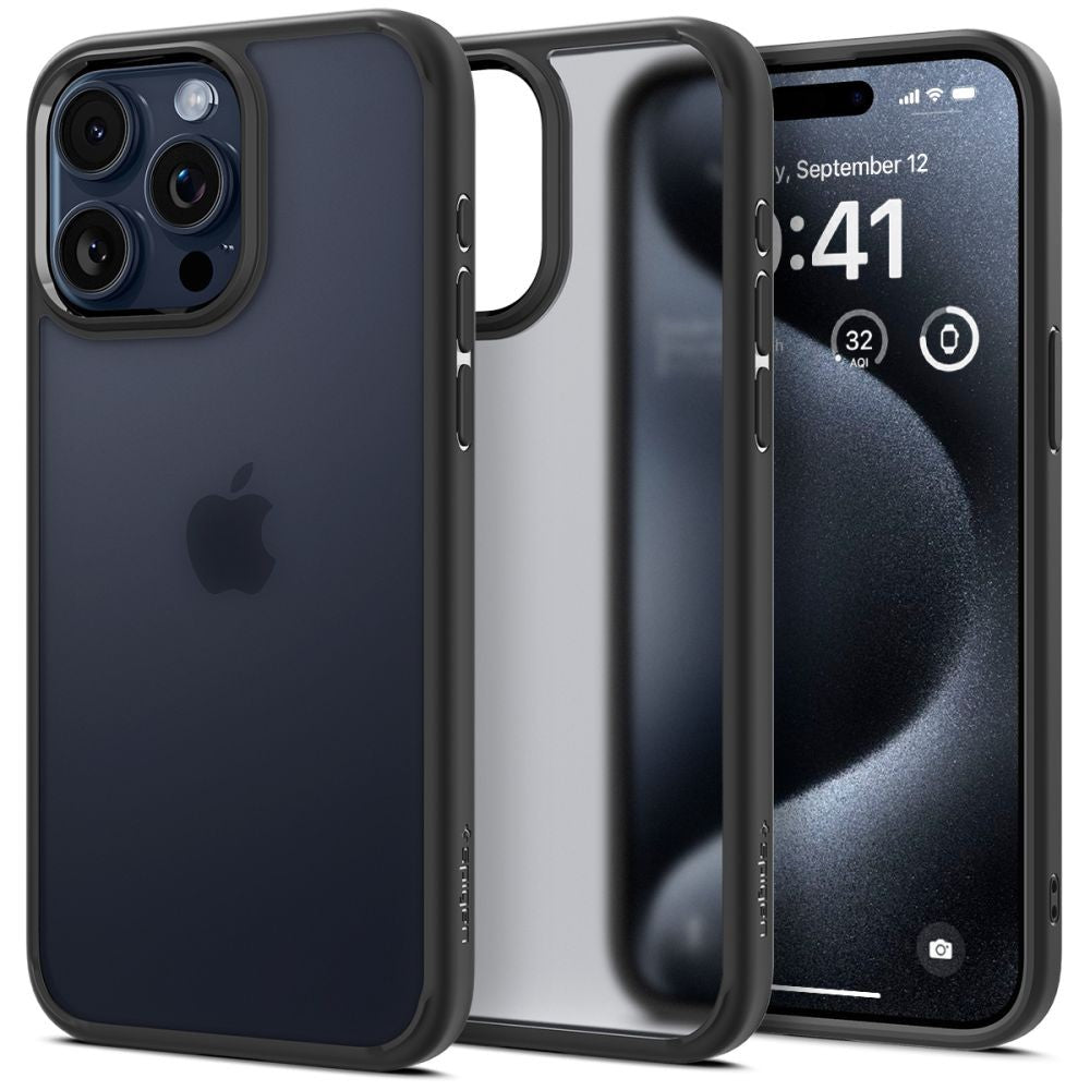 Θήκη Spigen Ultra Hybrid για iPhone 15 Pro Clear Black | www.lightgear.gr