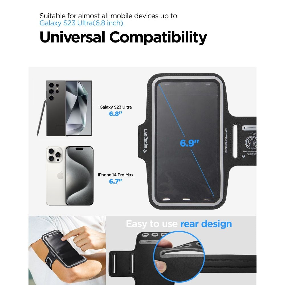 Sports Armband Spigen A703 6.9'' Μαύρο | www.lightgear.gr