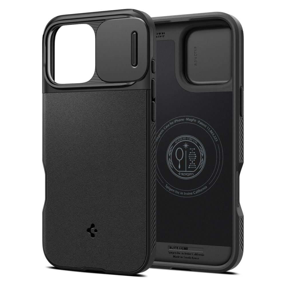 Θήκη Spigen Optik Armor Mag με MagSafe για iPhone 16 Pro Μαύρο | www.lightgear.gr