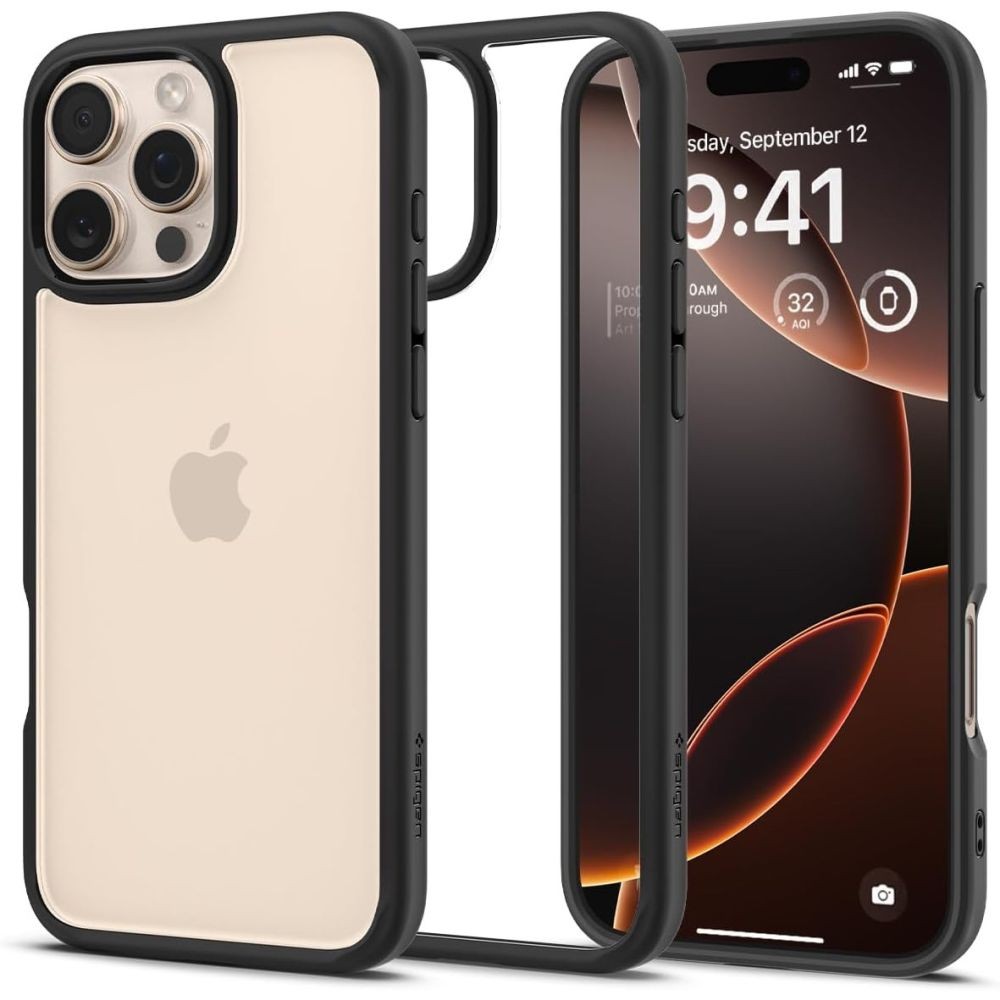 Θήκη Ultra Hybrid Spigen για iPhone 16 Pro Max Matte Black | www.lightgear.gr