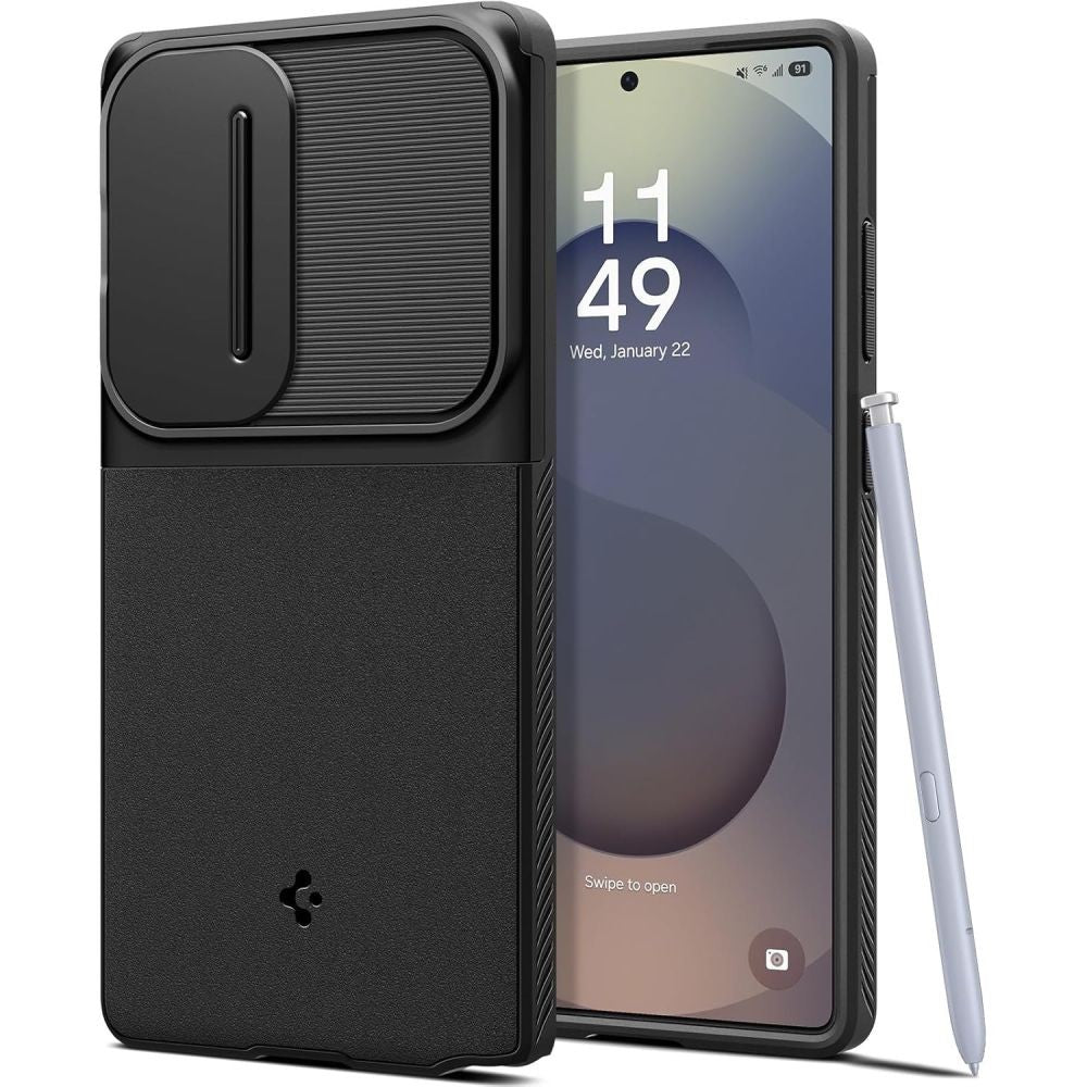 Θήκη Optik Armor Spigen για Samsung Galaxy S25 Ultra Μαύρο | www.lightgear.gr