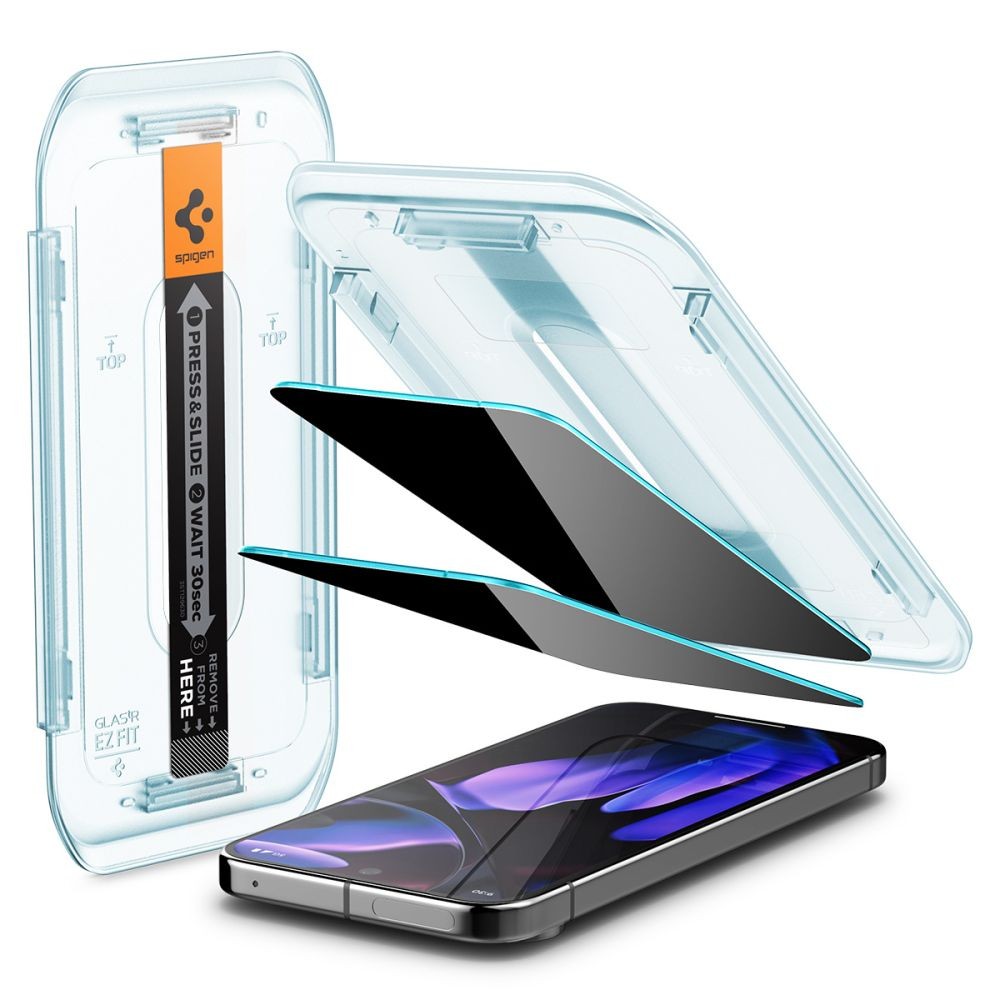 Tempered Glass Privacy HD Spigen Glas.TR "Ez Fit" για Google Pixel 9 / 9 Pro 2τεμ | www.lightgear.gr