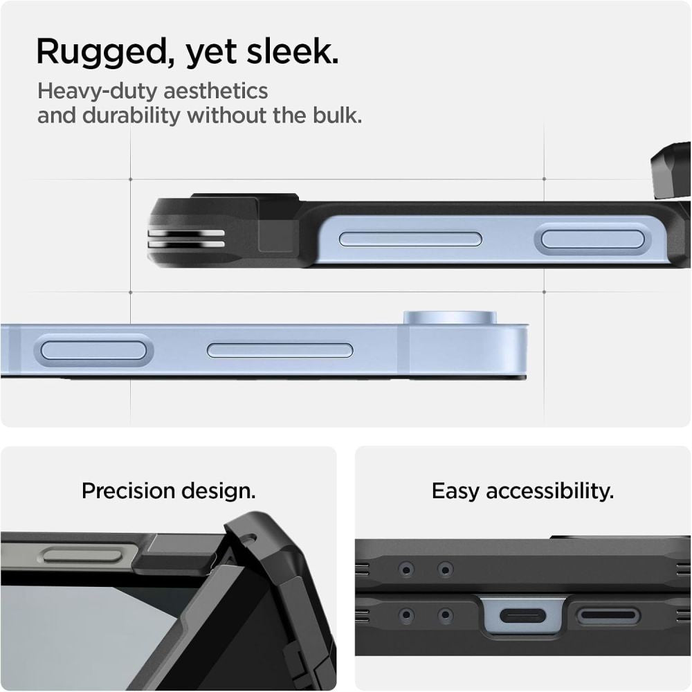 Θήκη Tough Armor Pro Mag MagSafe Spigen για Samsung Galaxy Z Flip 6 / 7 FE Μαύρο | www.lightgear.gr