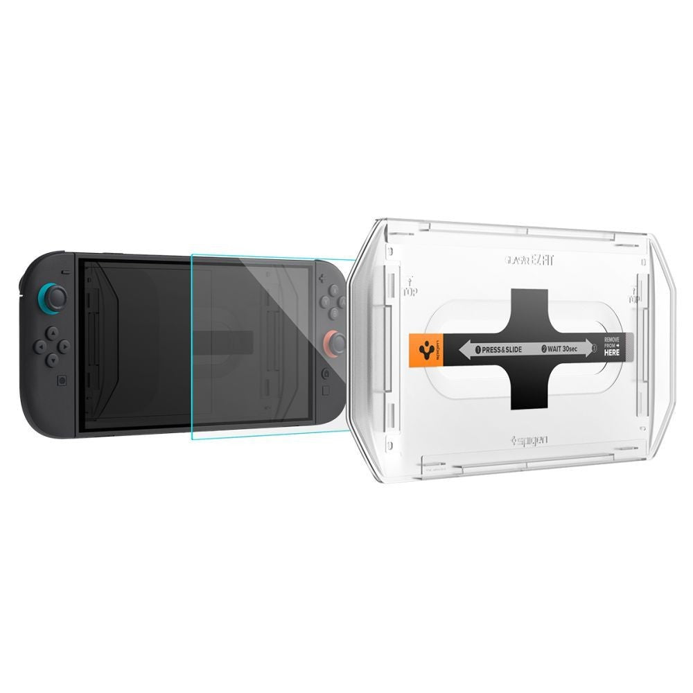 Tempered Glass Spigen Glas.Tr "EZ FIT" για Nintendo Switch 2 Διάφανο 2τεμ | www.lightgear.gr