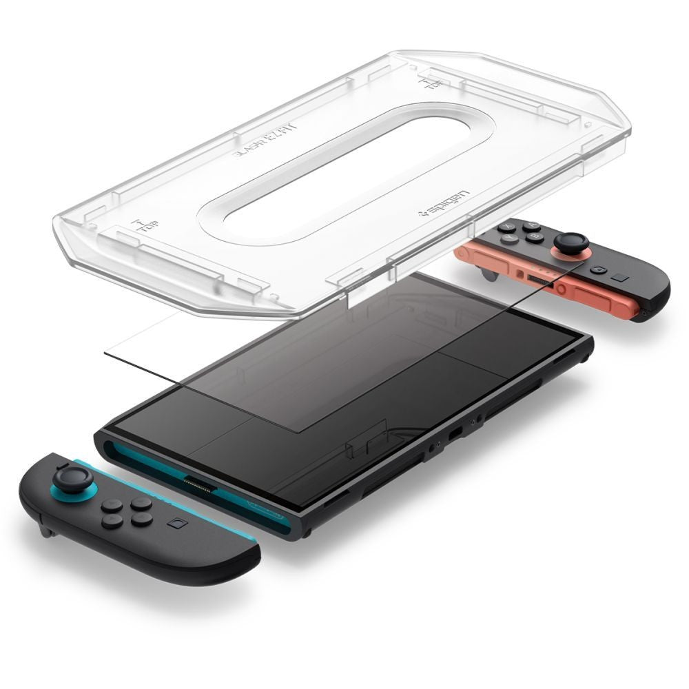 Tempered Glass Spigen Glas.Tr "EZ FIT" για Nintendo Switch 2 Διάφανο 2τεμ | www.lightgear.gr