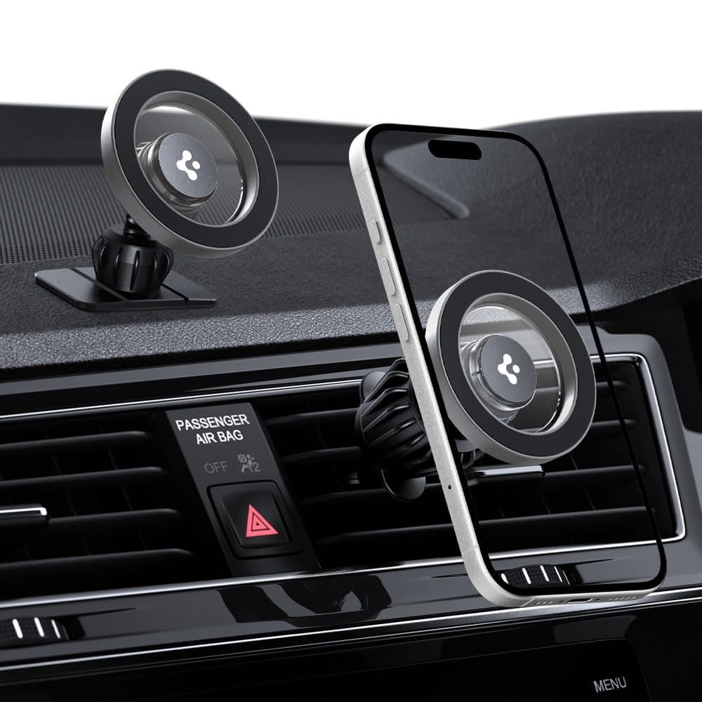 Βάση Κινητού MagSafe Car Spigen MFT13 για Cockpit ή Air Vent Ασημί | www.lightgear.gr
