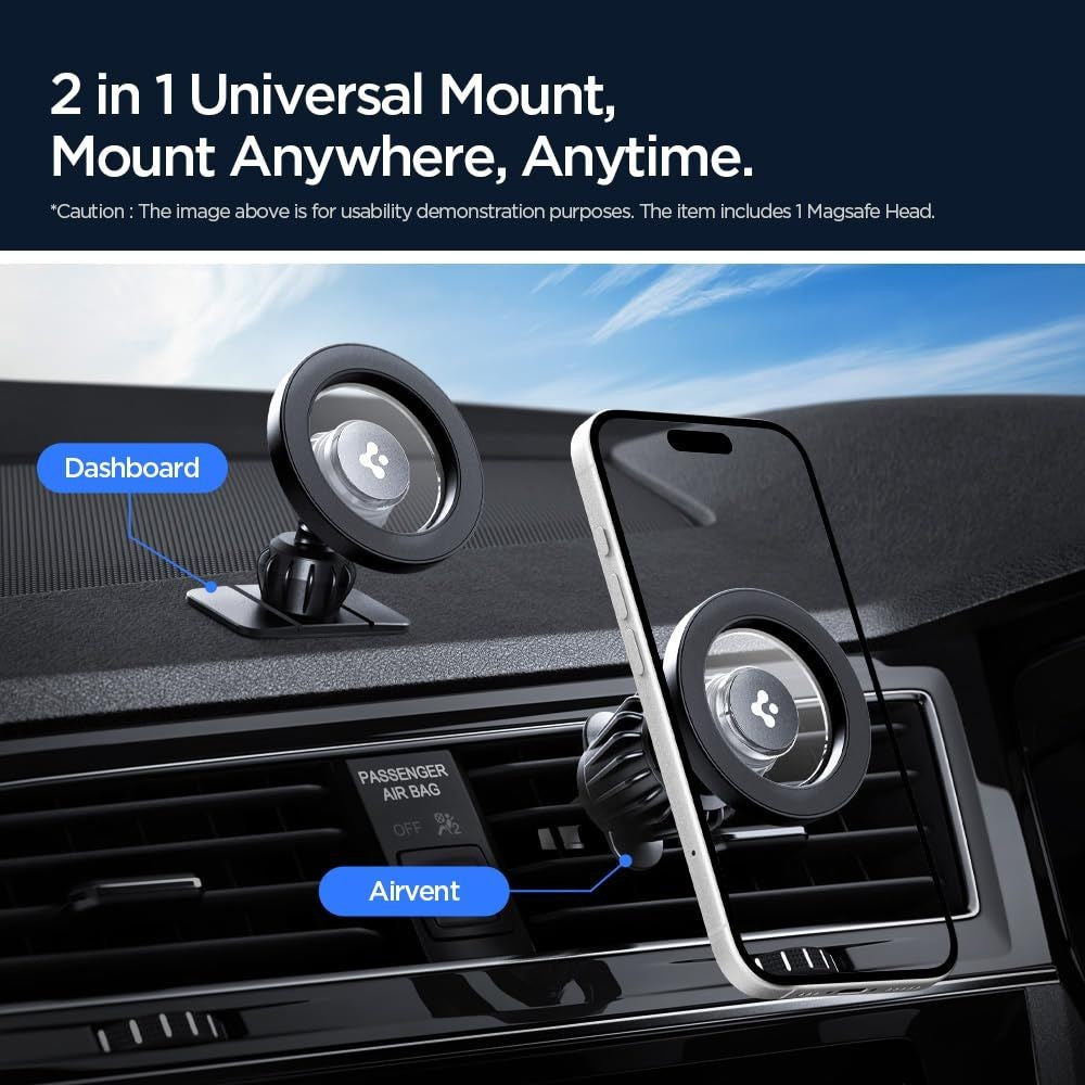 Βάση Κινητού MagSafe Car Spigen MFT13 για Cockpit ή Air Vent Ασημί | www.lightgear.gr