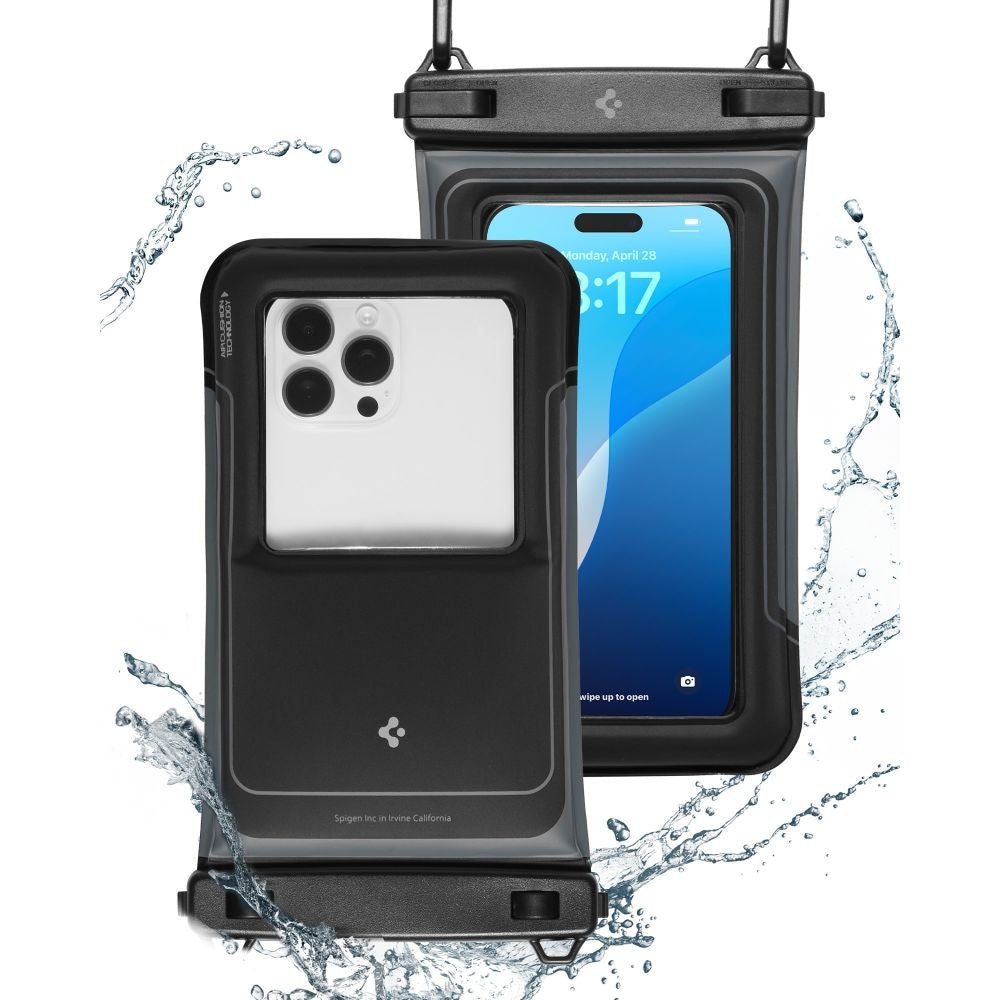 Αδιάβροχη Θήκη Spigen A611P Matte Black 2τεμ | www.lightgear.gr