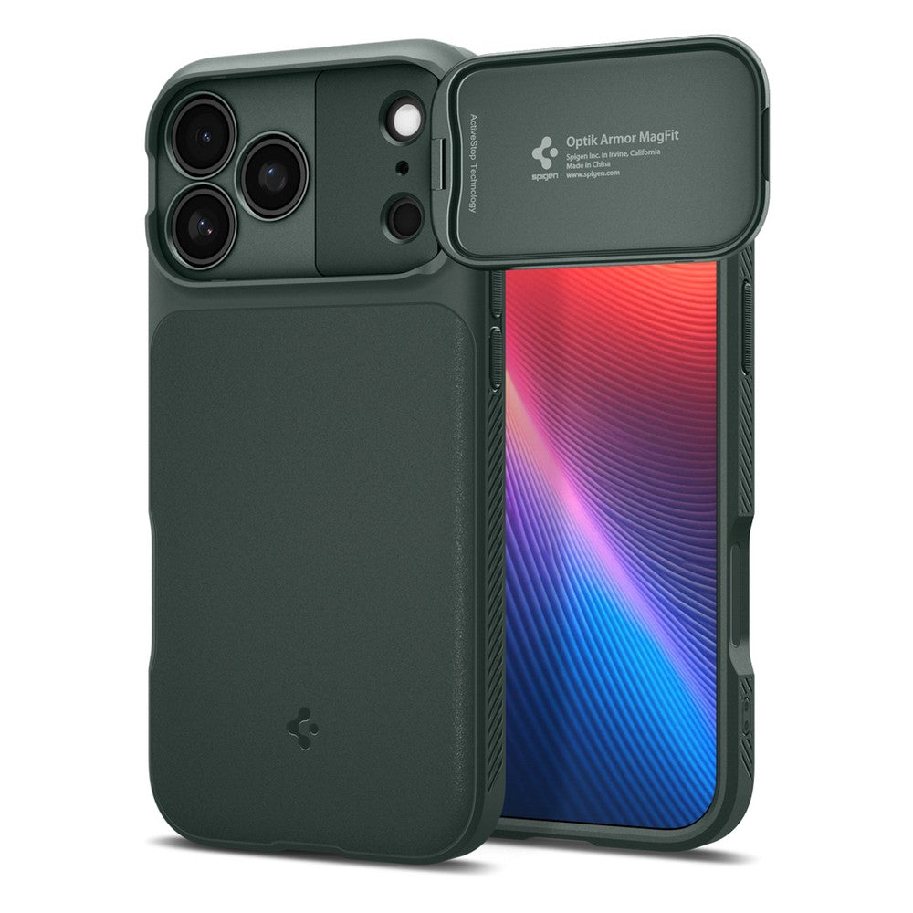 Θήκη Optik Armor MagSafe Spigen για iPhone 17 Pro Max Πράσινο | www.lightgear.gr