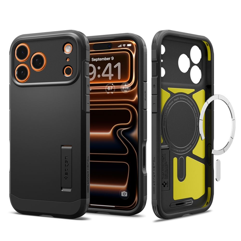 Θήκη Spigen Tough Armor "T" MagSafe για iPhone 17 Pro Μαύρο | www.lightgear.gr