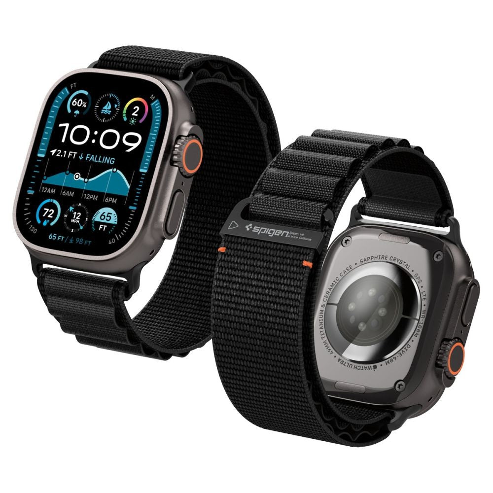 Strap Spigen για Apple Watch 44 / 45 / 46 / 49mm Μαύρο | www.lightgear.gr