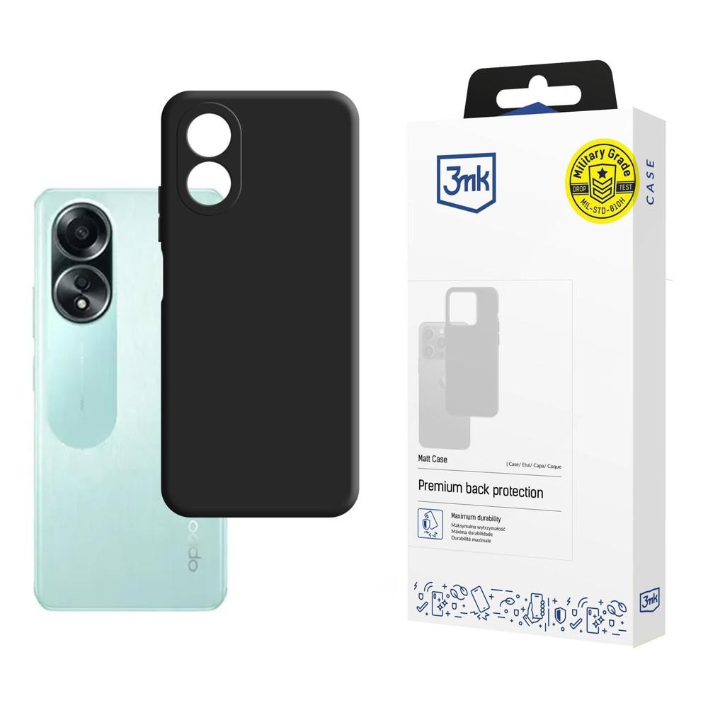 Matt Case 3mk για Oppo A58 4G Μαύρο | www.lightgear.gr