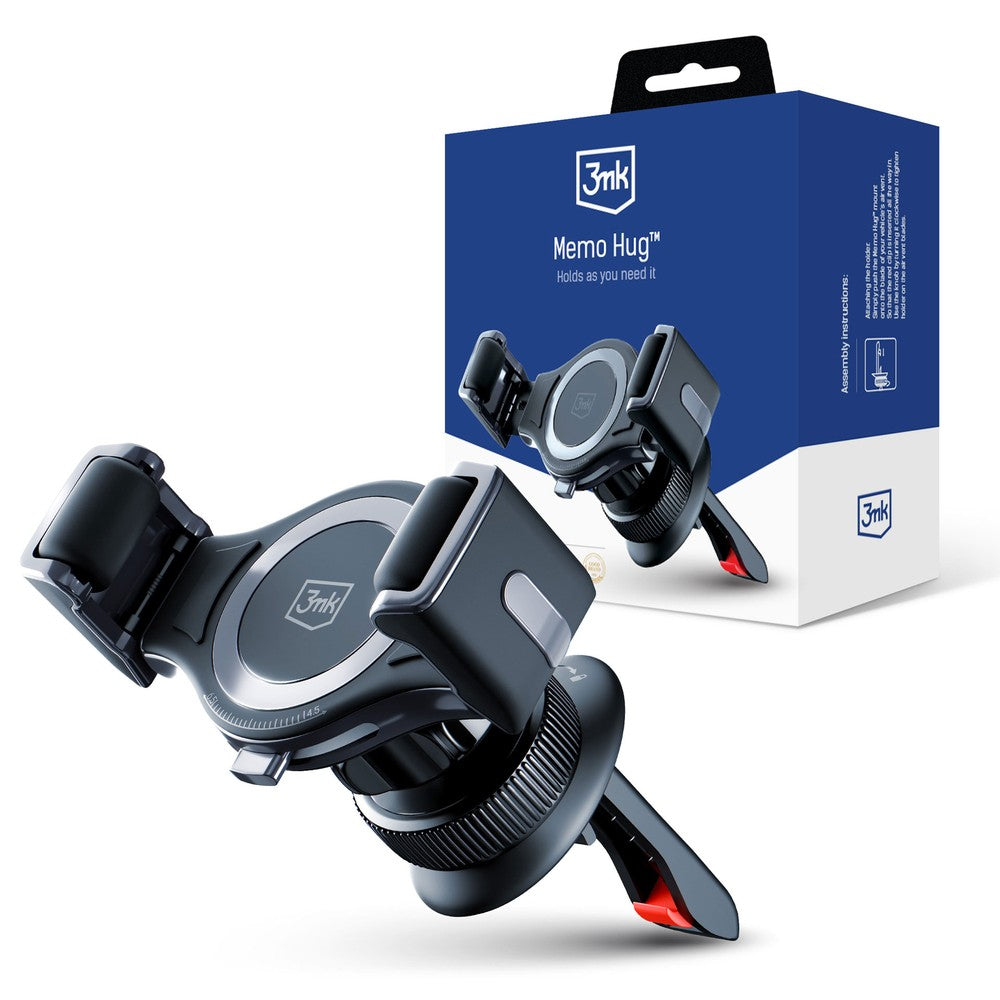 Memo Hug Car Phone Holder 3mk για Air Vent Μαύρο | www.lightgear.gr