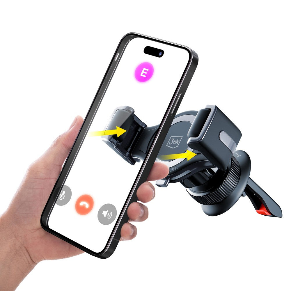 Memo Hug Car Phone Holder 3mk για Air Vent Μαύρο | www.lightgear.gr