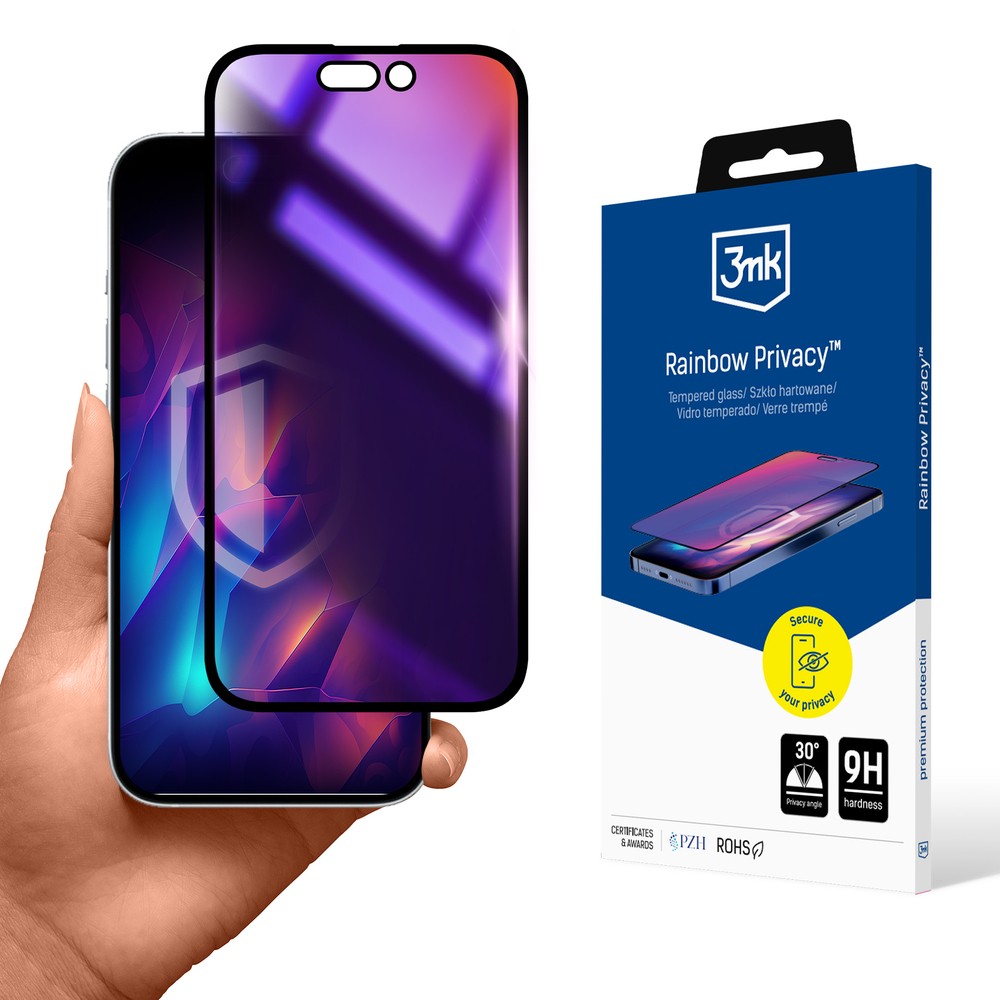Rainbow Privacy Tempered Glass 3mk για iPhone 16 | www.lightgear.gr