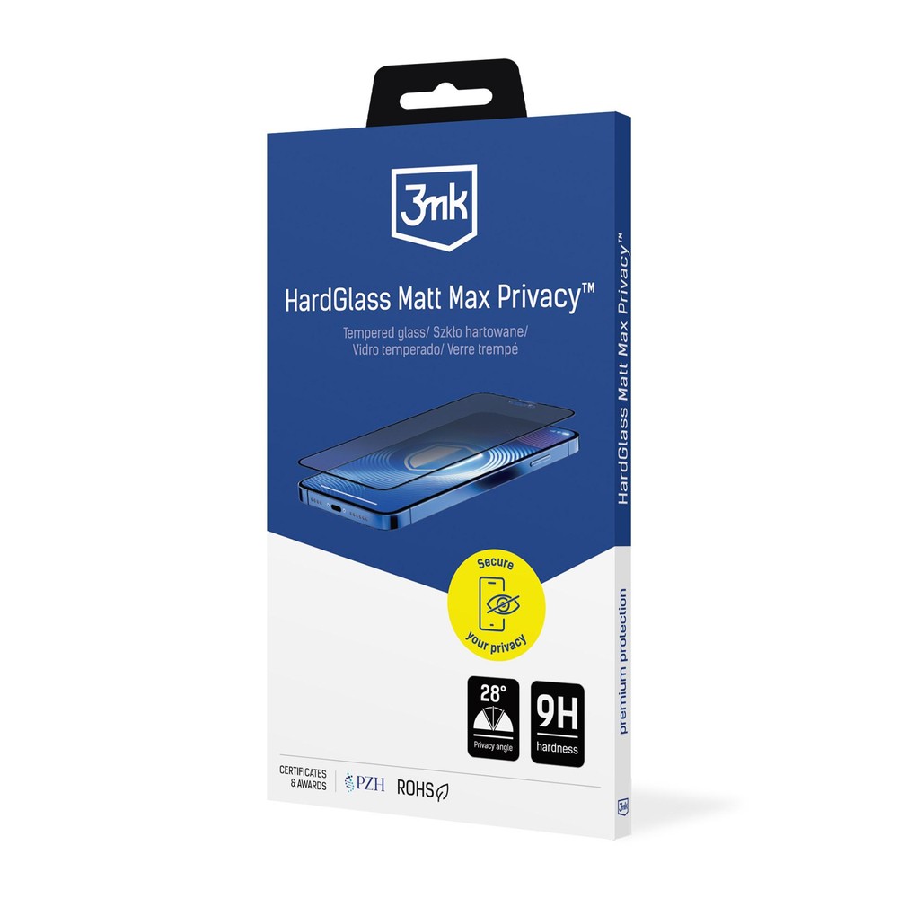 Tempered Glass 3mk Hardglass Matt Max Privacy για iPhone 13 / 13 Pro / 14 | www.lightgear.gr