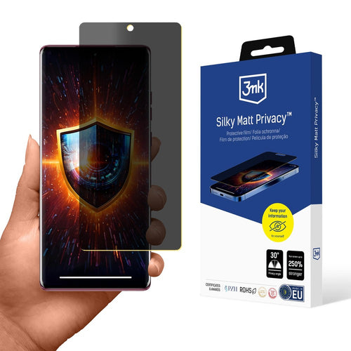 Silky Matt Privacy Screen Protector 3mk για Motorola Edge 50 Fusion | www.lightgear.gr
