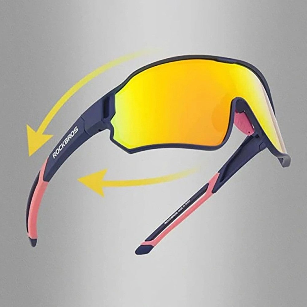 Γυαλιά Ποδηλασίας Polarized Rockbros 10134PL Μπλε-Ροζ | www.lightgear.gr