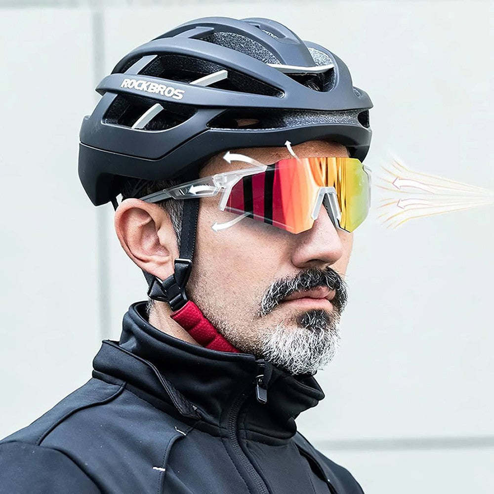 Γυαλιά Ποδηλασίας Rockbros SP291 Photochromic UV400 Λευκά | www.lightgear.gr