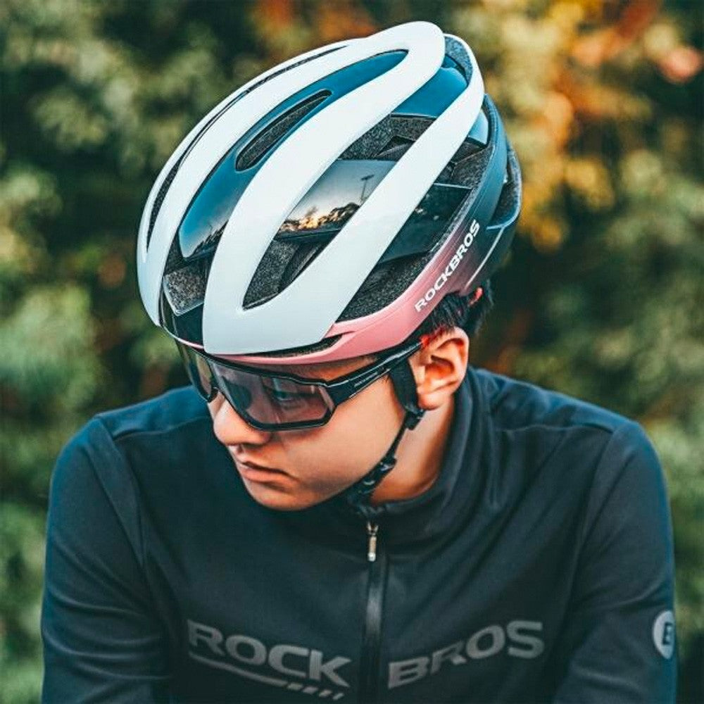 Κράνος Ποδηλάτου Rockbros Μπλε και Ροζ | www.lightgear.gr