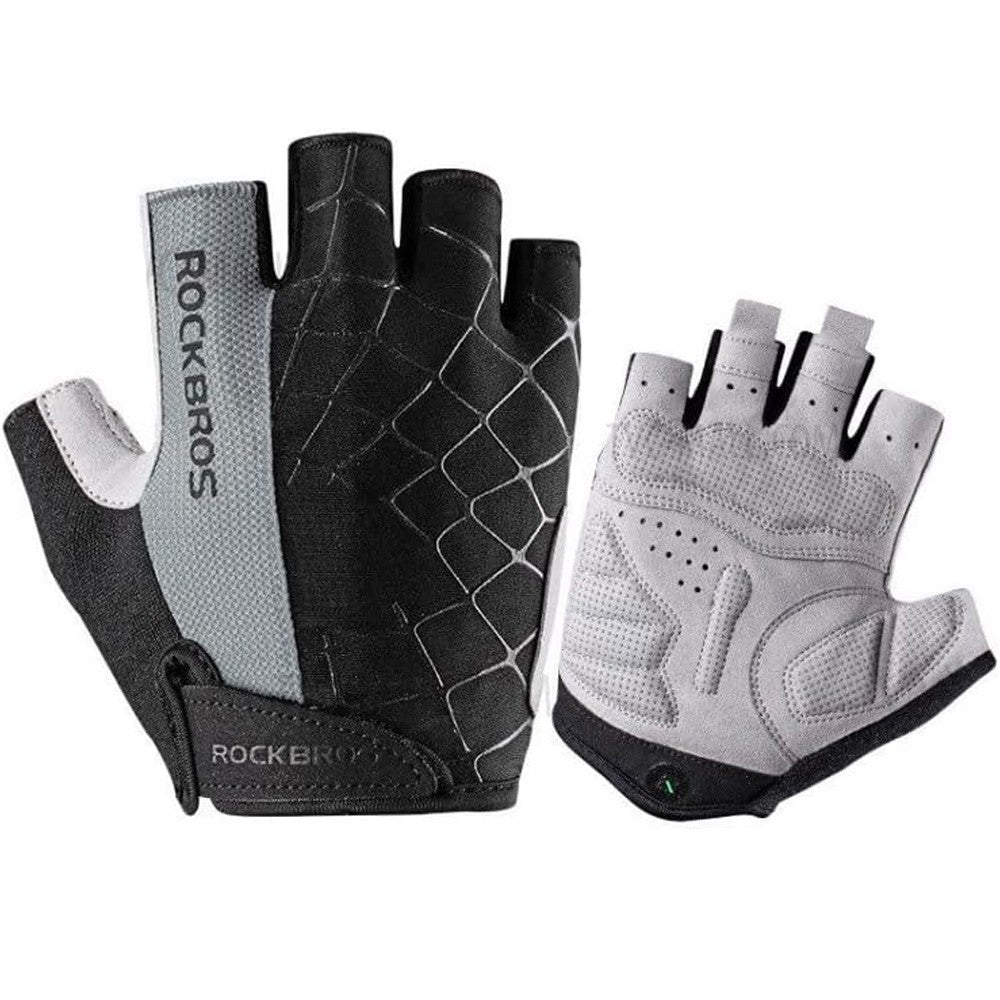 Γάντια Ποδηλασίας Rockbros Γκρι Web | www.lightgear.gr