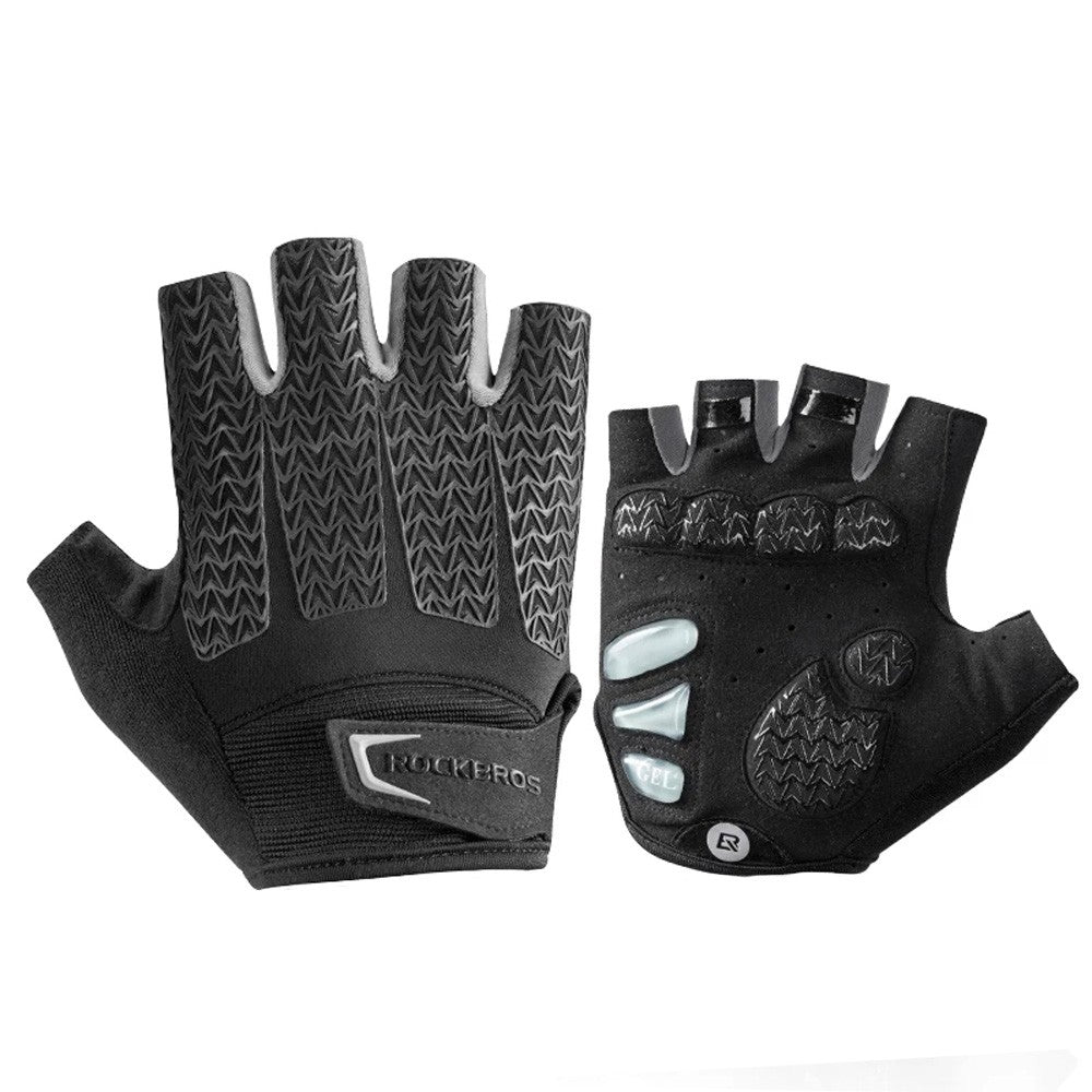Γάντια Ποδηλασίας Rockbros με Gel Ενισχύσεις Γκρι | www.lightgear.gr