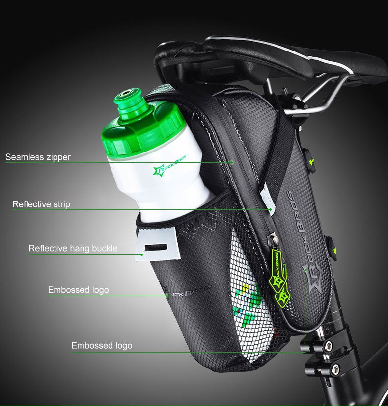 Αδιάβροχη Τσάντα Ποδηλάτου Rockbros C7-1 με Saddle Mounting 1.5lt Μαύρη | www.lightgear.gr