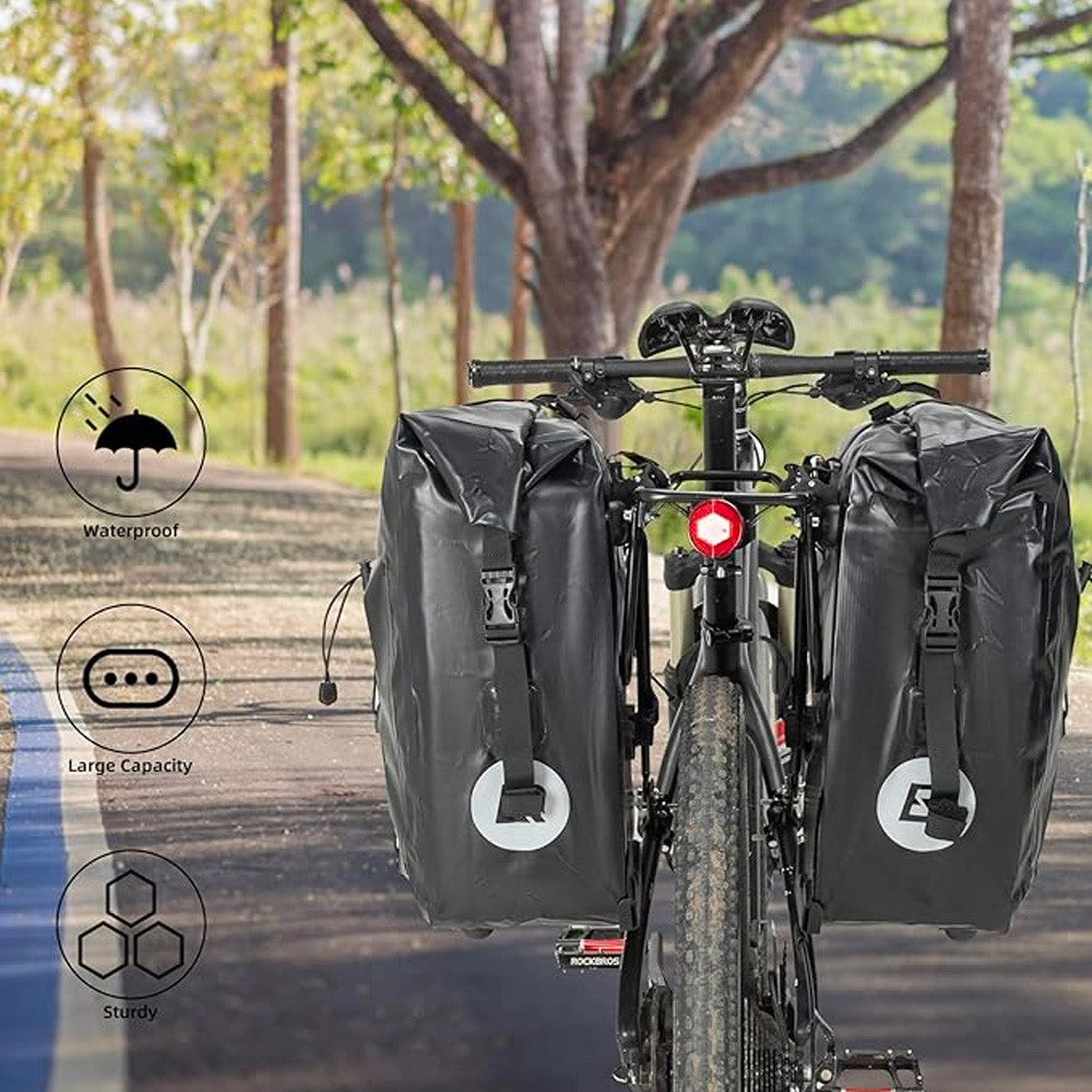 Αδιάβροχη Τσάντα Ποδηλάτου Rockbros για Trunk Μαύρη | www.lightgear.gr