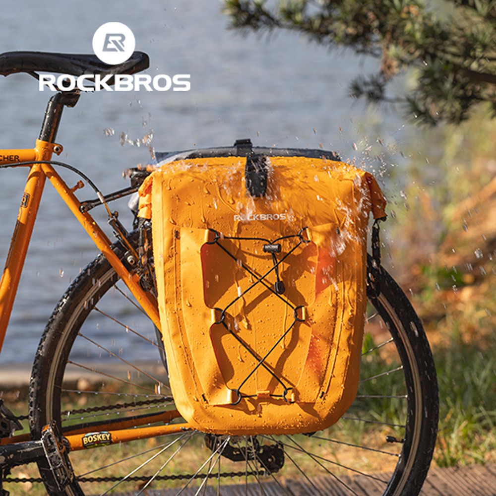 Αδιάβροχη Τσάντα Ποδηλάτου Rockbros 30140022003 για Trunk Πορτοκαλί | www.lightgear.gr