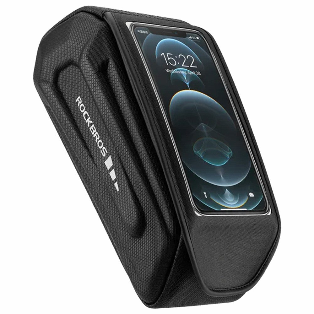 Τσαντάκι Ποδηλάτου Rockbros Αδιάβροχο με Phone Cover Μαύρο | www.lightgear.gr