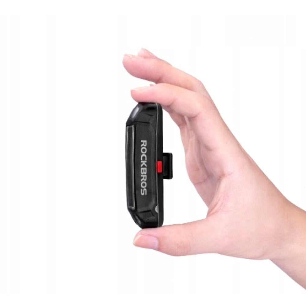 Πίσω Φως Ποδηλάτου Rockbros A54BK + Καλώδιο Micro USB - USB-A Μαύρο | www.lightgear.gr