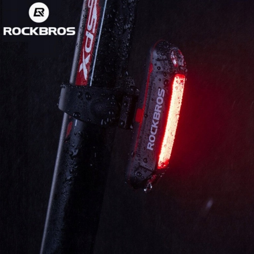 Πίσω Φως Ποδηλάτου Rockbros A54BK + Καλώδιο Micro USB - USB-A Μαύρο | www.lightgear.gr