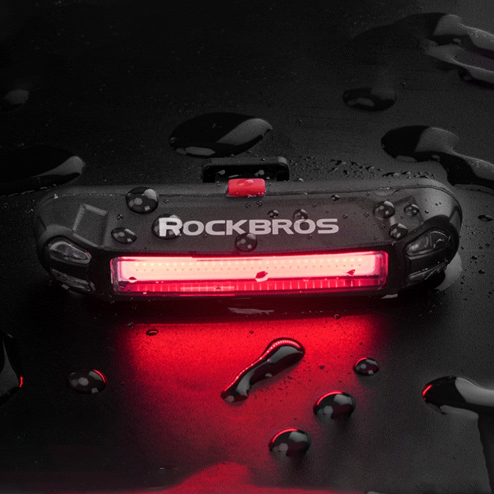 Πίσω Φως Ποδηλάτου Rockbros A54BK + Καλώδιο Micro USB - USB-A Μαύρο | www.lightgear.gr