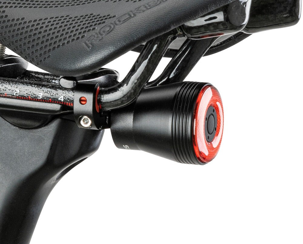 Πίσω Φως Ποδηλάτου Rockbros Q5 με Intelligent Stop System Μαύρο | www.lightgear.gr