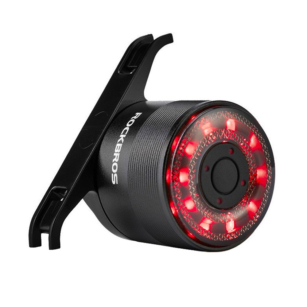 Πίσω Φως Ποδηλάτου Rockbros Q1 7 Color LED με USB-C σε USB-A Καλώδιο Μαύρο | www.lightgear.gr