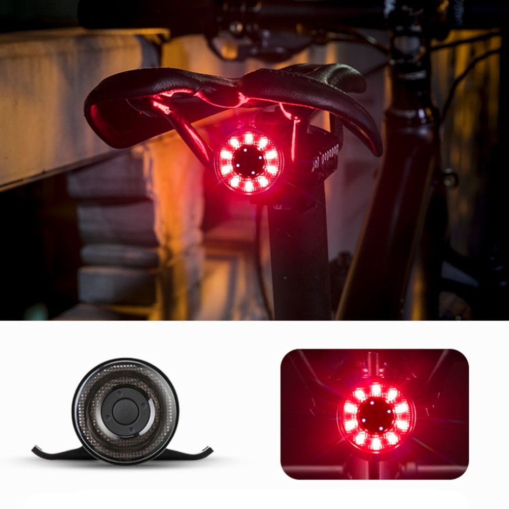 Πίσω Φως Ποδηλάτου Rockbros Q1 7 Color LED με USB-C σε USB-A Καλώδιο Μαύρο | www.lightgear.gr