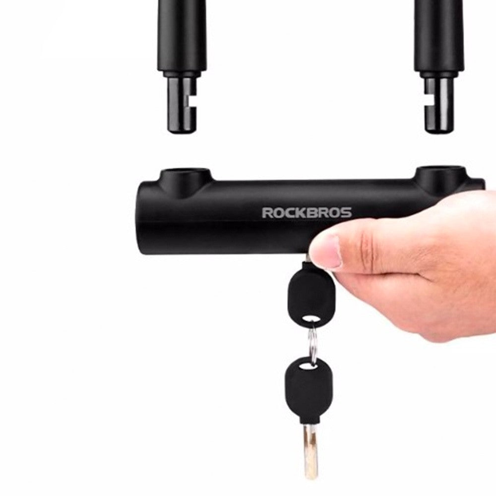 Κλειδαριά Ποδηλάτου U-lock Rockbros RKS610-BK Μαύρο | www.lightgear.gr