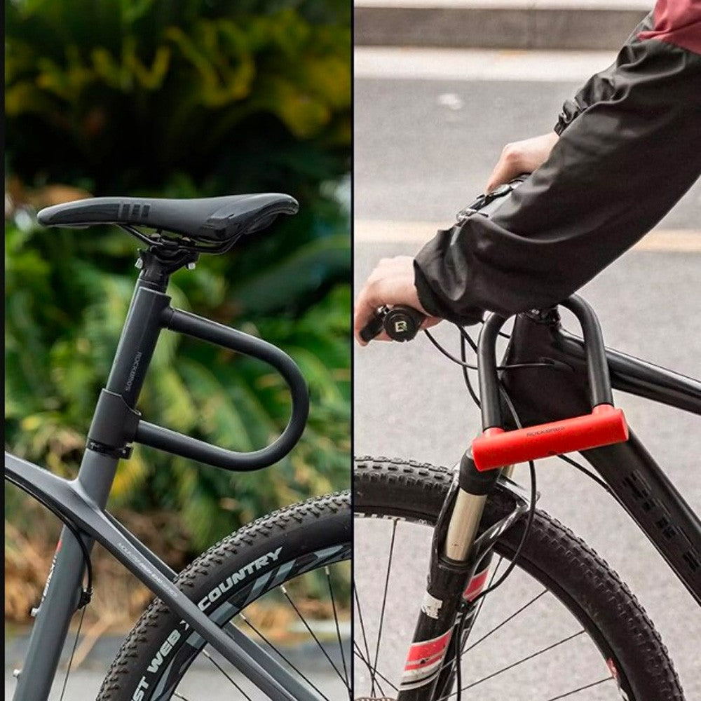 Κλειδαριά Ποδηλάτου U-lock Rockbros RKS610-BK Μαύρο | www.lightgear.gr