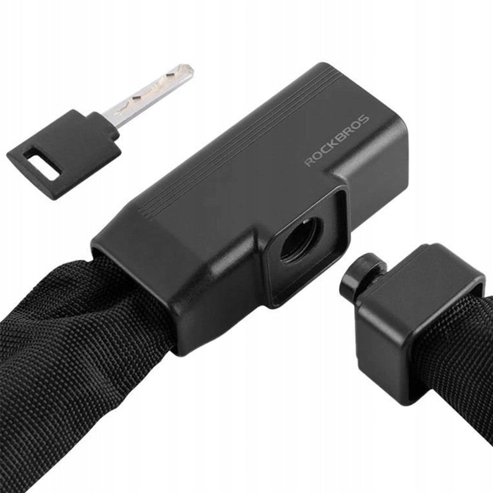 Λουκέτο Ποδηλάτου Rockbros 0.97m με Κλειδί Μαύρο | www.lightgear.gr