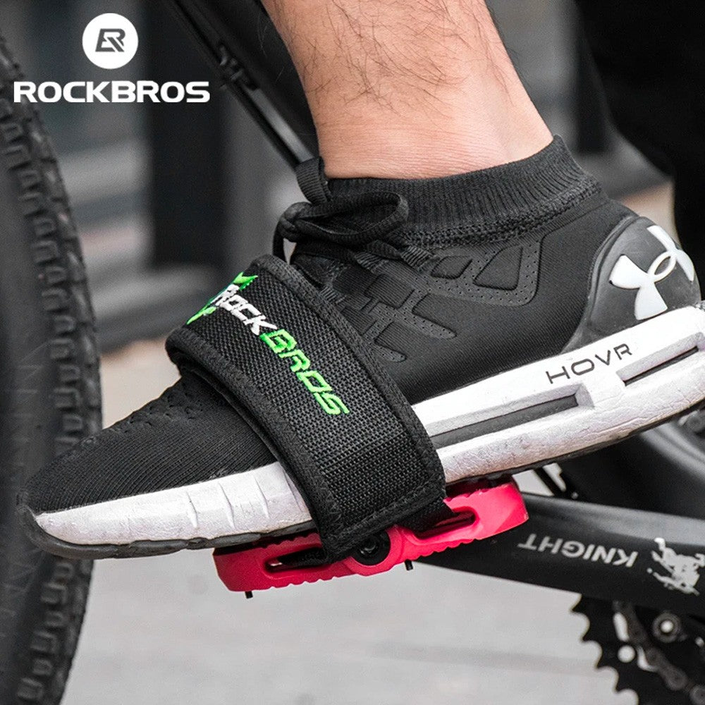 Ιμάντες Πεντάλ Ποδηλάτου Rockbros GZT1001BK Μαύρο 2τεμ | www.lightgear.gr