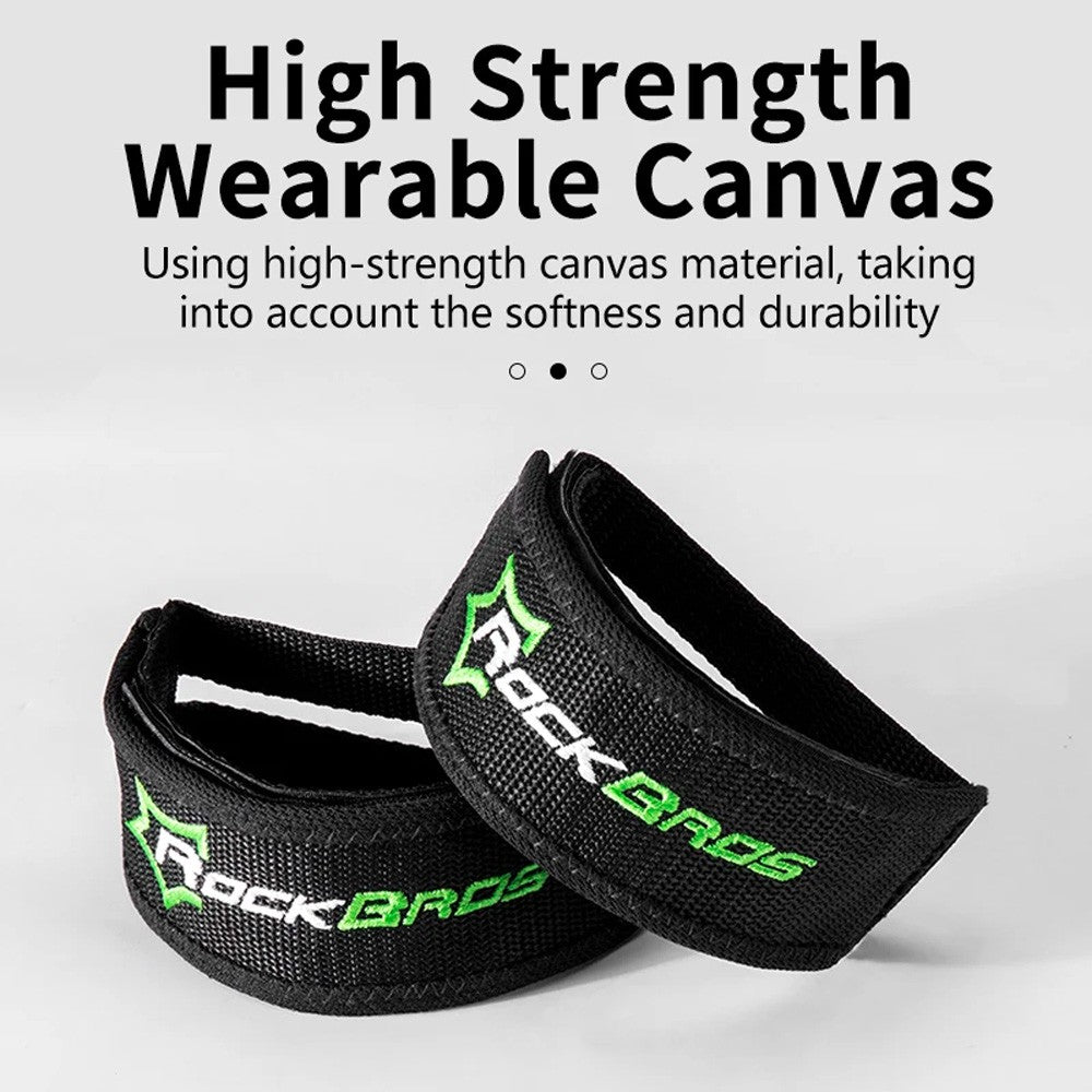 Ιμάντες Πεντάλ Ποδηλάτου Rockbros GZT1001BK Μαύρο 2τεμ | www.lightgear.gr